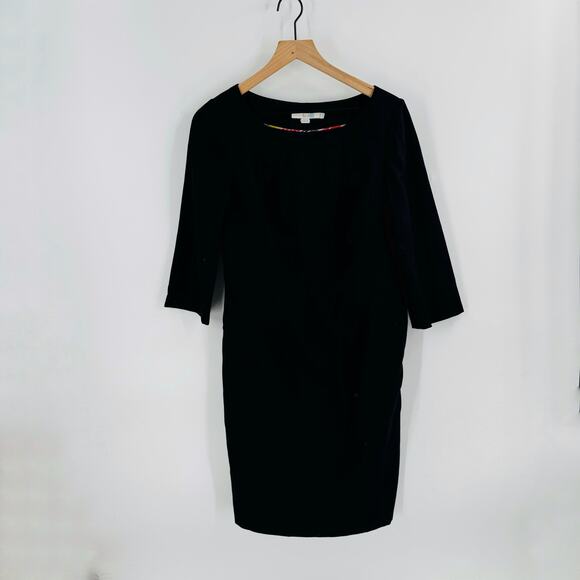 Boden Black Wool Shift Dress Office Work Career Closet Staple Minimalist US 8R - Picture 1 of 6